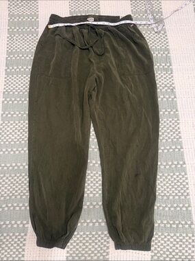 PINK Victoria's Secret Olive Green Drawstring Joggers